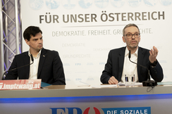 FPÖ-Sicherheitssprecher Hannes Amesbauer (l.) und -Bundesparteiobmann Kerbert Kickl.