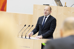 FPÖ-Kultursprecher Thomas Spalt im Nationalrat.