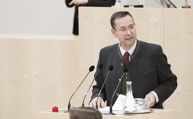 FPÖ-Bildungssprecher Hermann Brückl im Nationalrat.