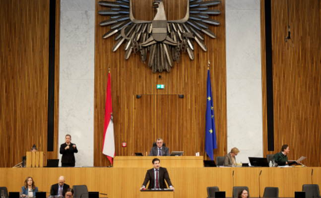 FPÖ-Bautensprecher Philipp Schrangl im Parlament.