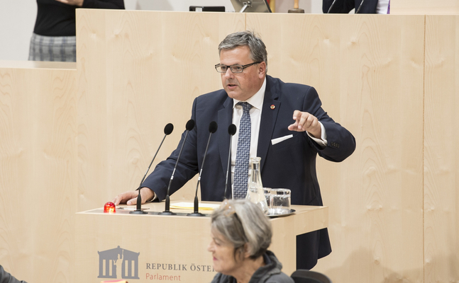 FPÖ-Energiesprecher Gerhard Deimek im Nationalrat.