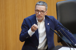 FPÖ-Bundesparteiobmann Herbert Kickl im Parlament. 