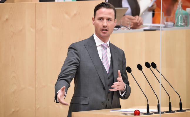 FPÖ-Kultursprecher Volker Reifenberger im Nationalrat.